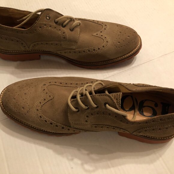 1901 men\'s tan leather suede Oxford shoes  size: 12M main image 8